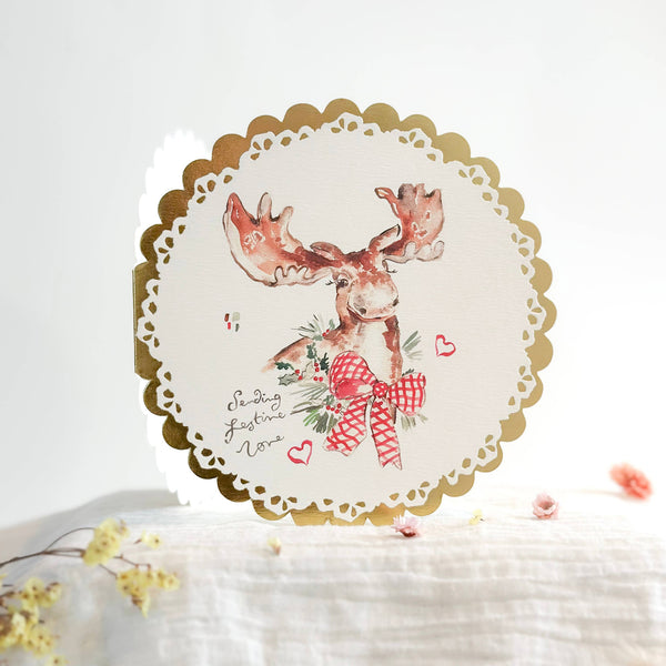 Sophie Amelia Creates - Festive Moose Christmas Card