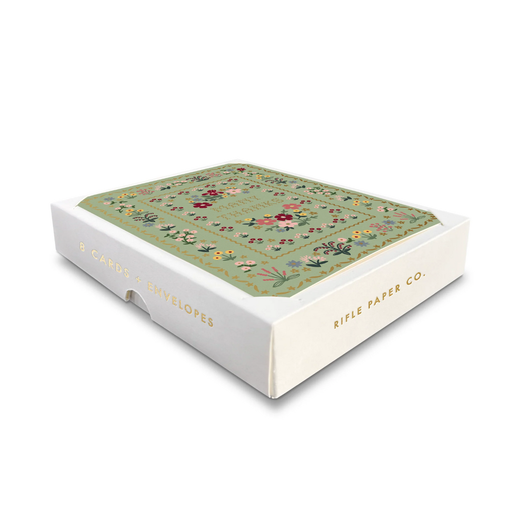 Rifle Paper Co. Thank You Card BOX SET - Moss