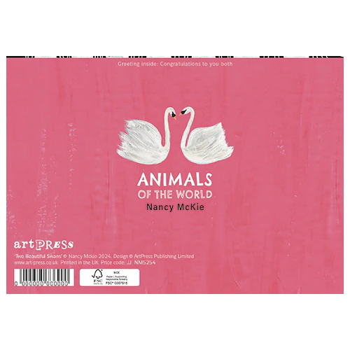 ArtPress Two Beautiful Swans Congratulations Card