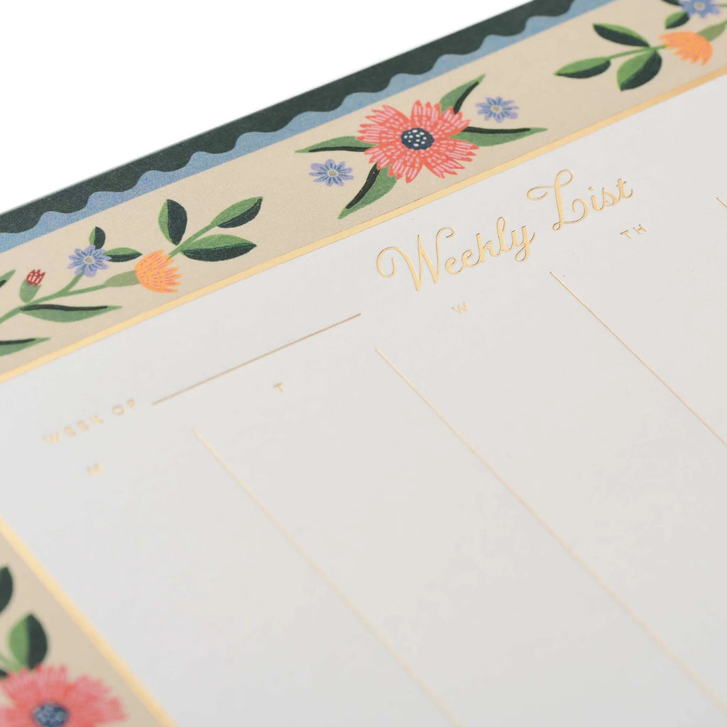 Rifle Paper Co. Weekly Desk Pad - Aster