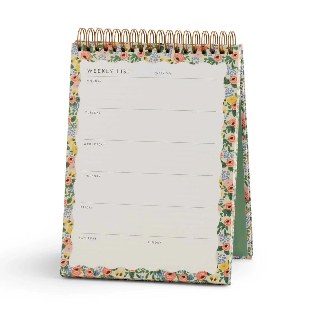 Rifle Paper Co. Desktop Weekly Planner - Rosa