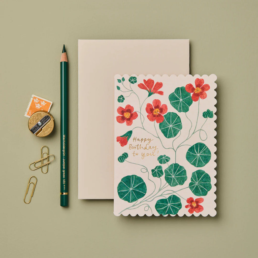 Wanderlust Paper Co. Nasturtium 'Happy Birthday to You!' Card