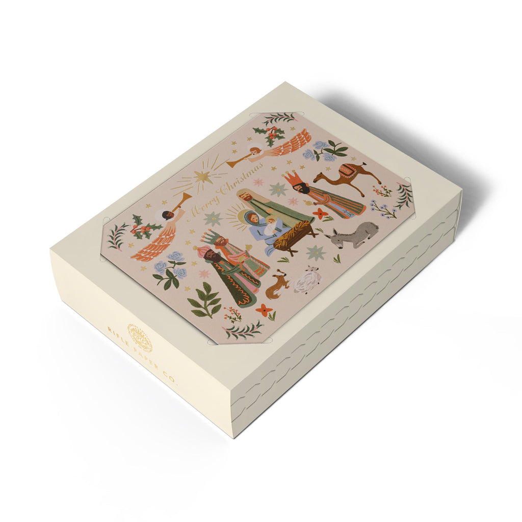 Rifle Paper Co. Nativity Scene Christmas Card SET 