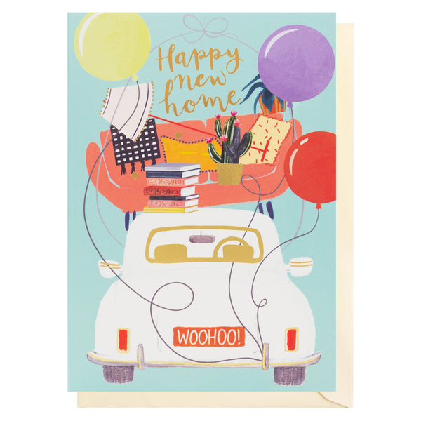 Louise Tiler New Home Car & Balloons Card