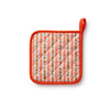 Potholder with gingerbread design on a white background