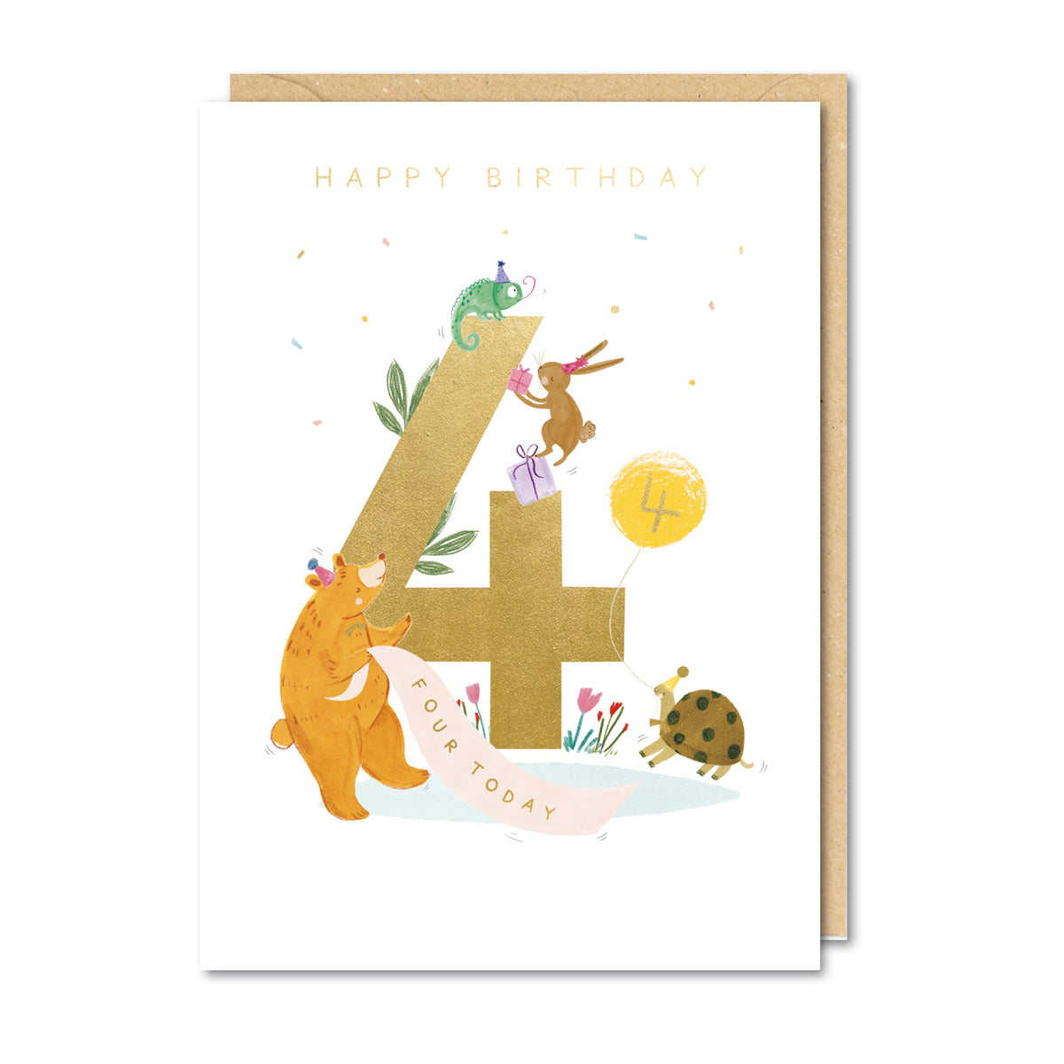 Paperlink Animals 4th Birthday Card– The Paper Parlour
