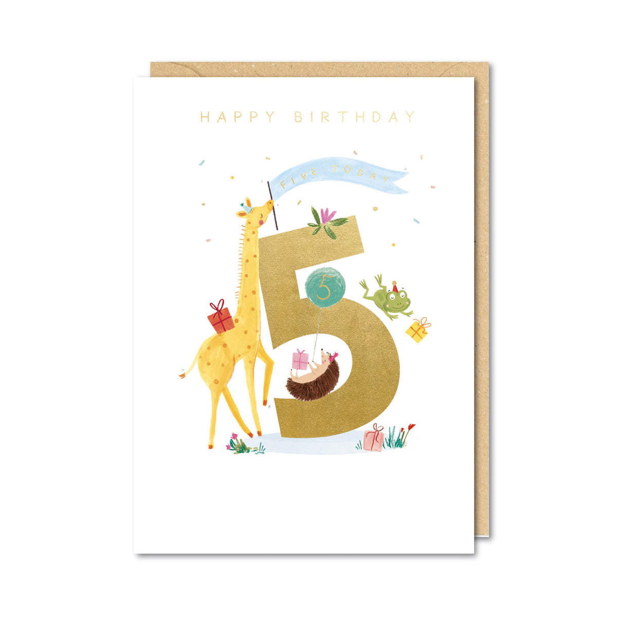 Paperlink Animals 5th Birthday Card– The Paper Parlour