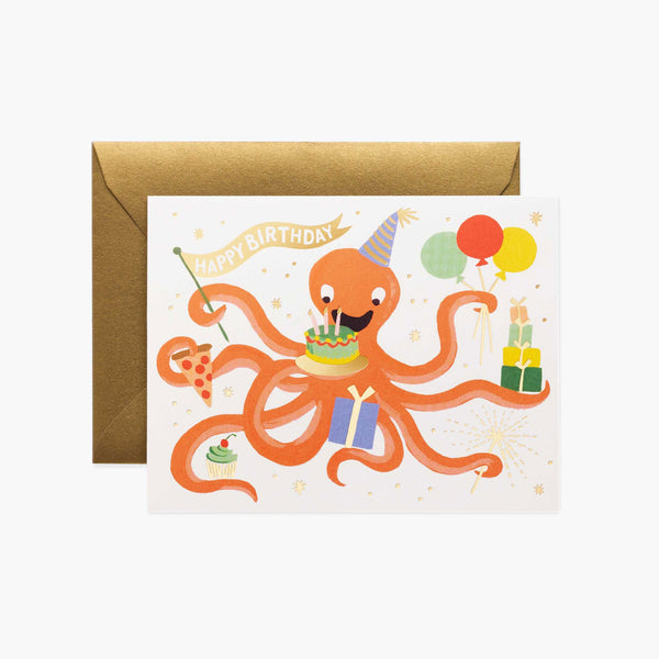 Rifle Paper Co. Octopus Birthday Card