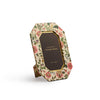 Floral patterned picture frame on a white background
