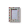Decorative photo album with patterned cover on a white background