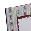 Decorative paper with floral pattern and brown border