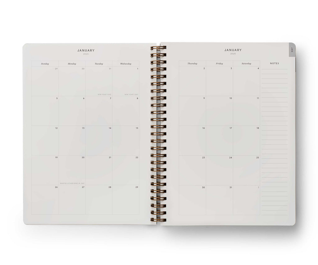 Rifle Paper Co. 2025 12-Month Softcover Spiral Planner - Roses