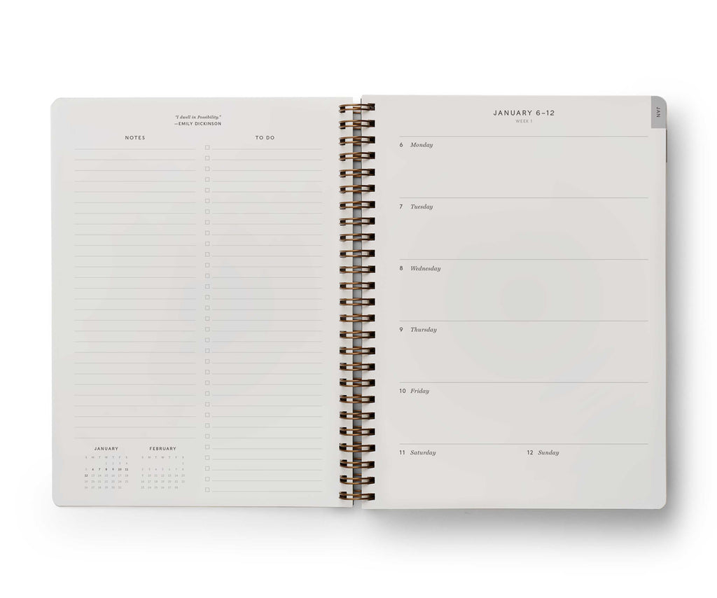 Rifle Paper Co. 2025 12-Month Softcover Spiral Planner - Mimi