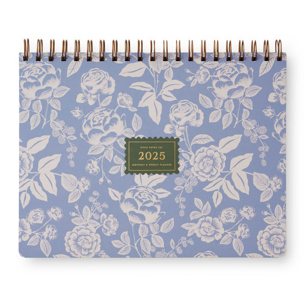 Rifle Paper Co. 2025 12-Month Top Spiral Planner - English Rose