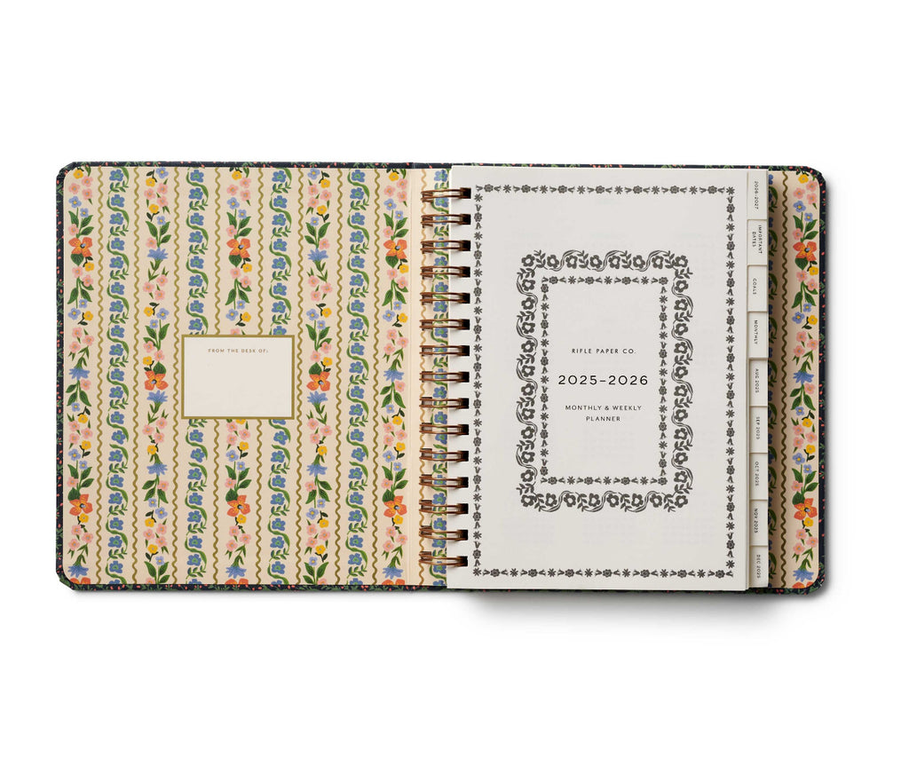 Rifle Paper Co - 2025-2026 Wildwood 17-Month Academic Covered Spiral Planner