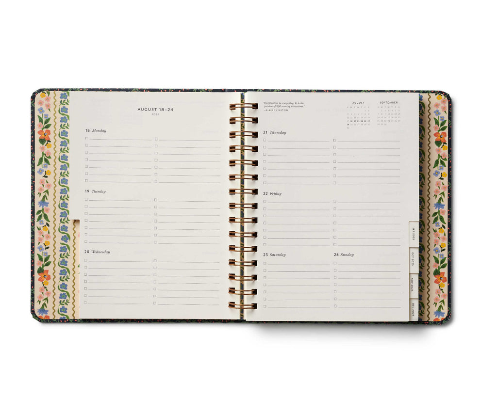 Rifle Paper Co - 2025-2026 Wildwood 17-Month Academic Covered Spiral Planner