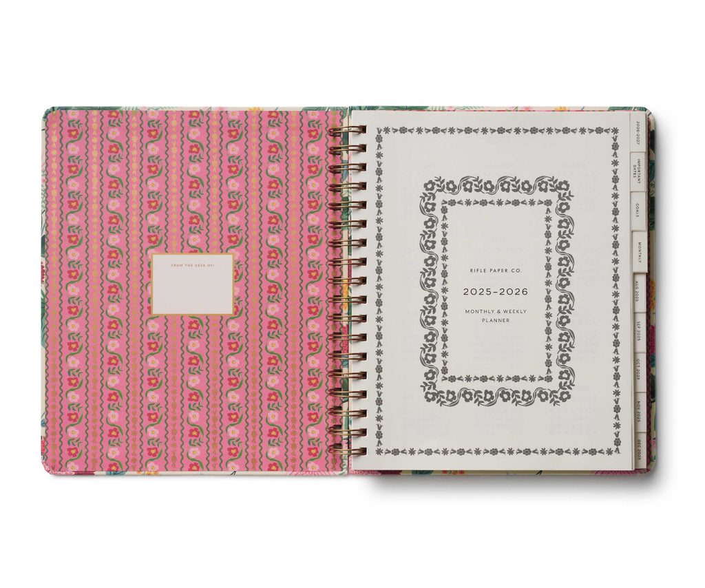 Rifle Paper Co - 2025-2026 Dahlia 17-Month Academic Hardcover Spiral Planner