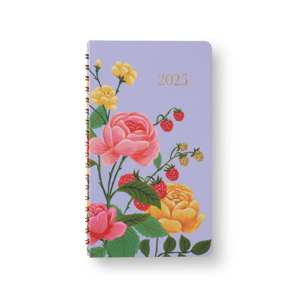 Rifle Paper Co. 2025 12-Month Spiral Pocket Planner - Roses