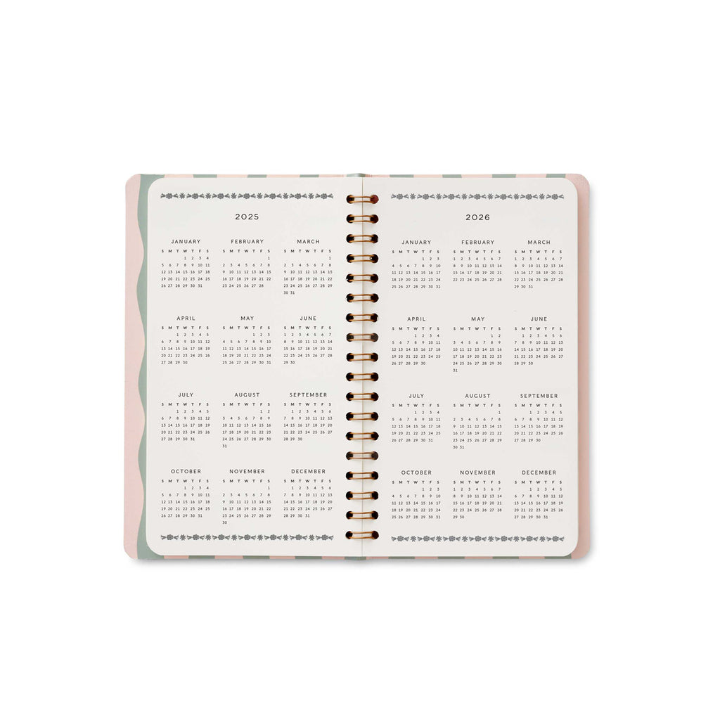 Rifle Paper Co. 2025 12-Month Spiral Pocket Planner - Roses