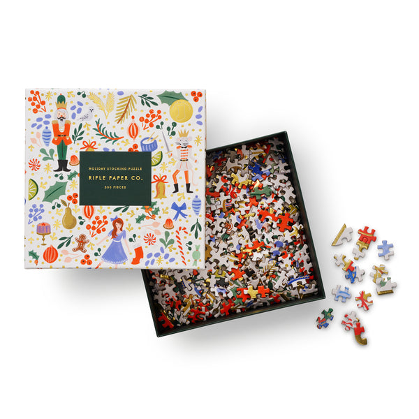 Rifle Paper Co. - Nutcracker Sweets Stocking Jigsaw Puzzle