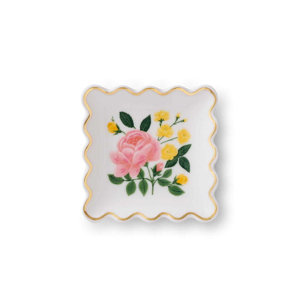 Rifle Paper Co. Ring Dish - Roses Scalloped