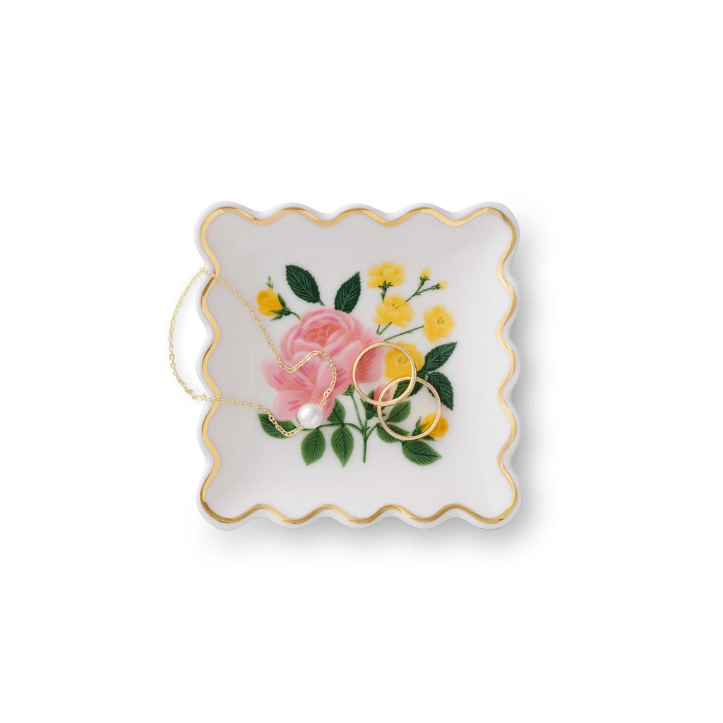 Rifle Paper Co. Ring Dish - Roses Scalloped