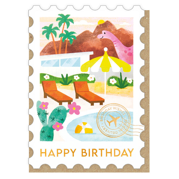 Stormy Knight Palm Springs Stamp Birthday Card