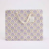Product packaging with a floral pattern on a white background