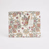 Floral and pomegranate patterned fabric on a white background