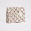 Gift box with floral pattern on a white background