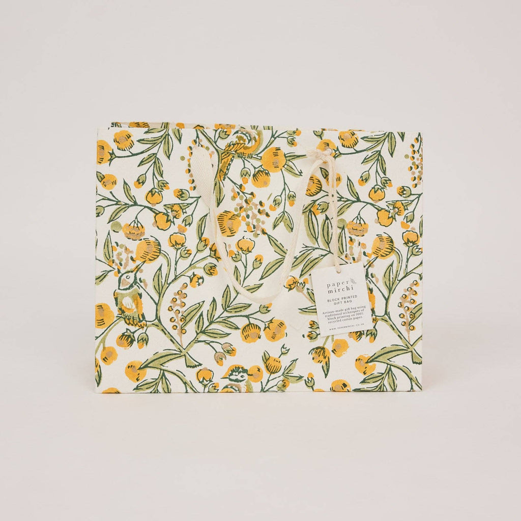 Floral patterned product on a light background