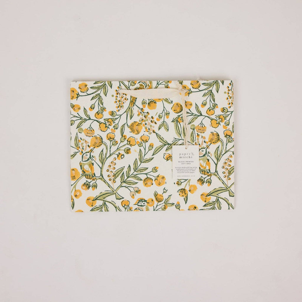 Floral patterned product on a light gray background