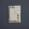 Floral photo frame cotton card with 'paper mirchi' branding on a dark background
