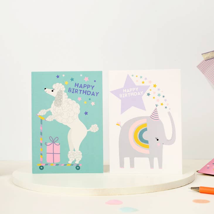 Mifkins - Birthday Card Multipack - PASTELS