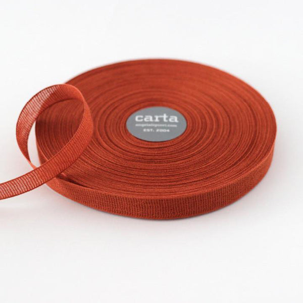 Studio Carta Loose Weave Cotton Ribbon - Persimmon