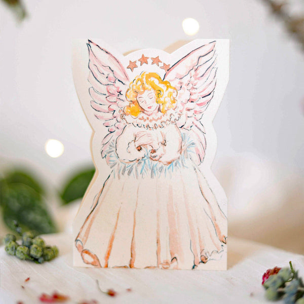 Sophie Amelia Peaceful Angel - Cut Christmas Card