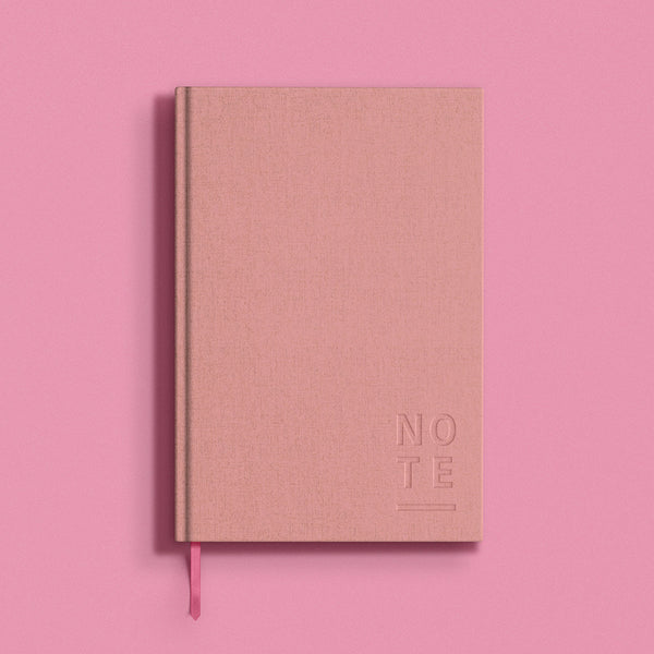 1973 Blank Canvas Pink A5 Lined Notebook