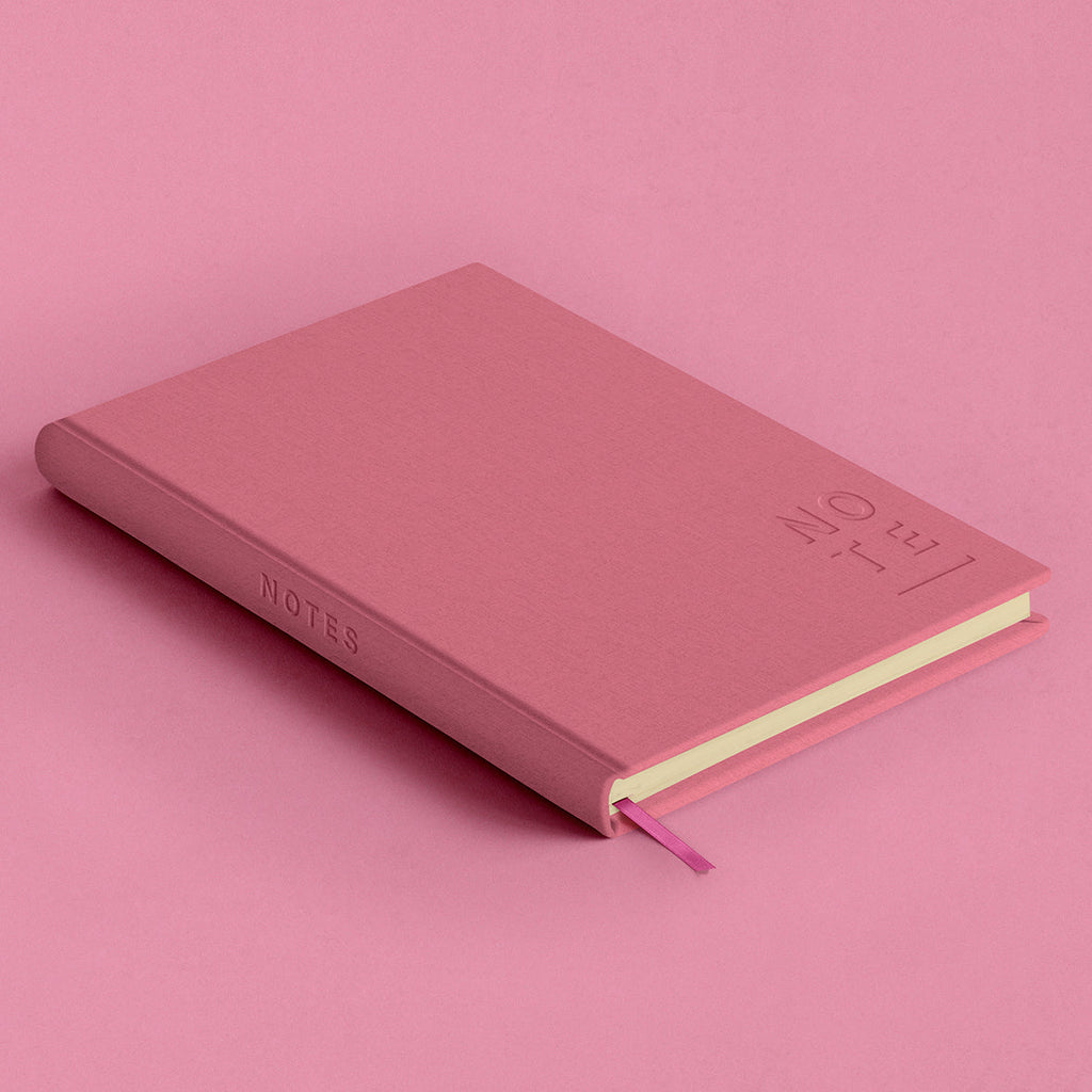 1973 Blank Canvas Pink A5 Lined Notebook