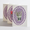Shades of Plum Botanical Flower Concertina Card