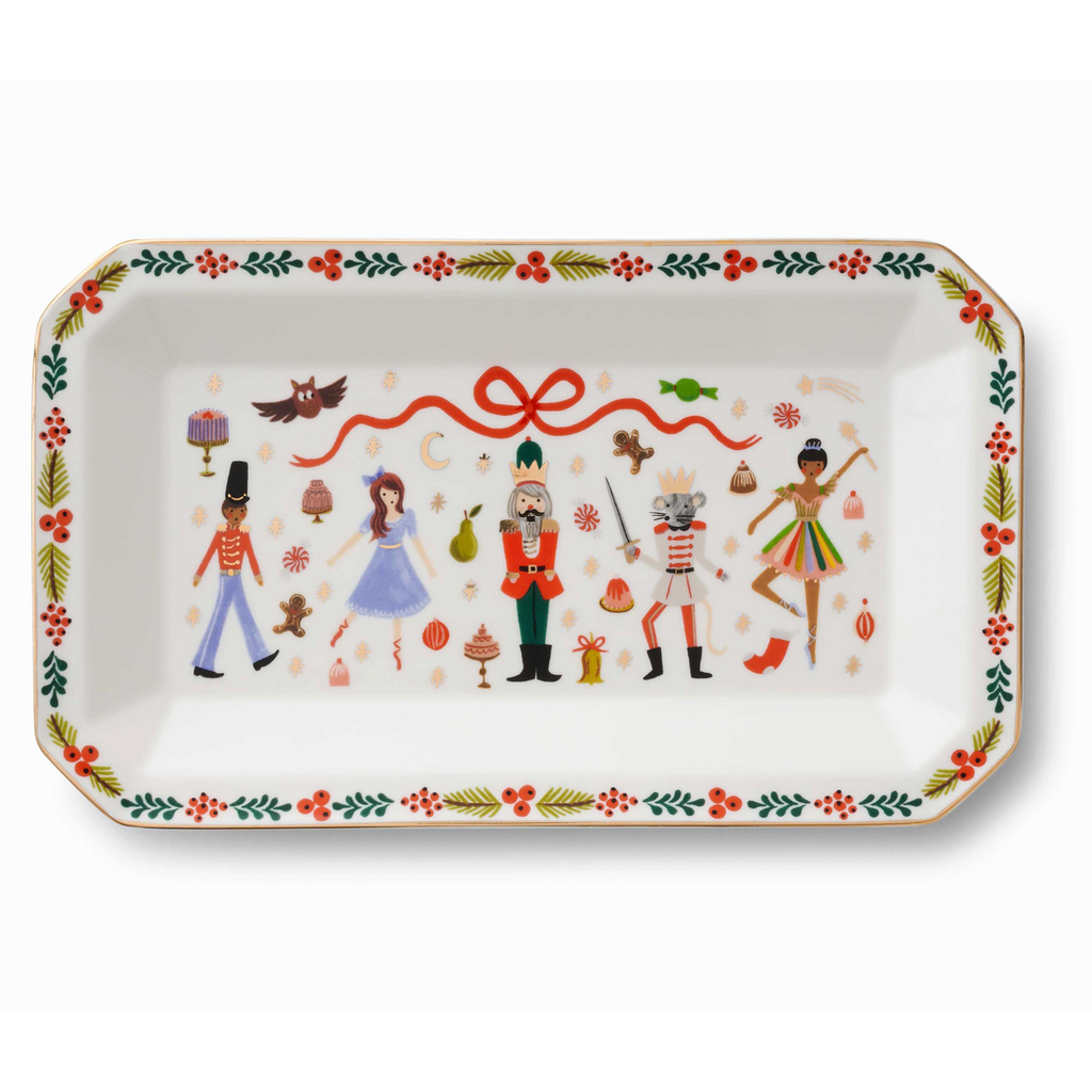 Rifle Paper Co. - Nutcracker Large Porcelain Catchall Tray