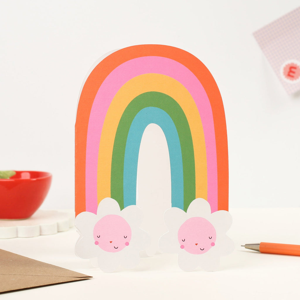 Mifkins - Rainbow Blossom Greeting Card