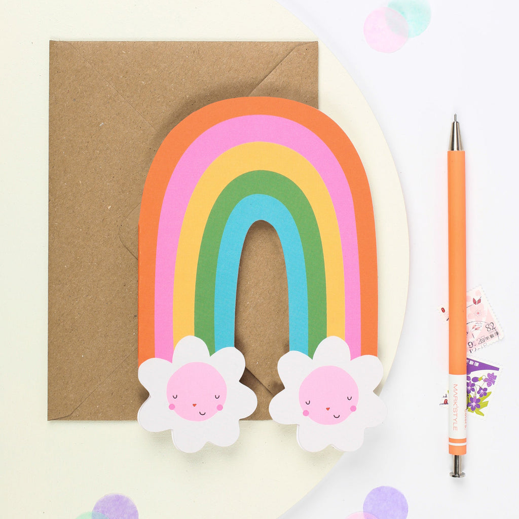 Mifkins - Rainbow Blossom Greeting Card