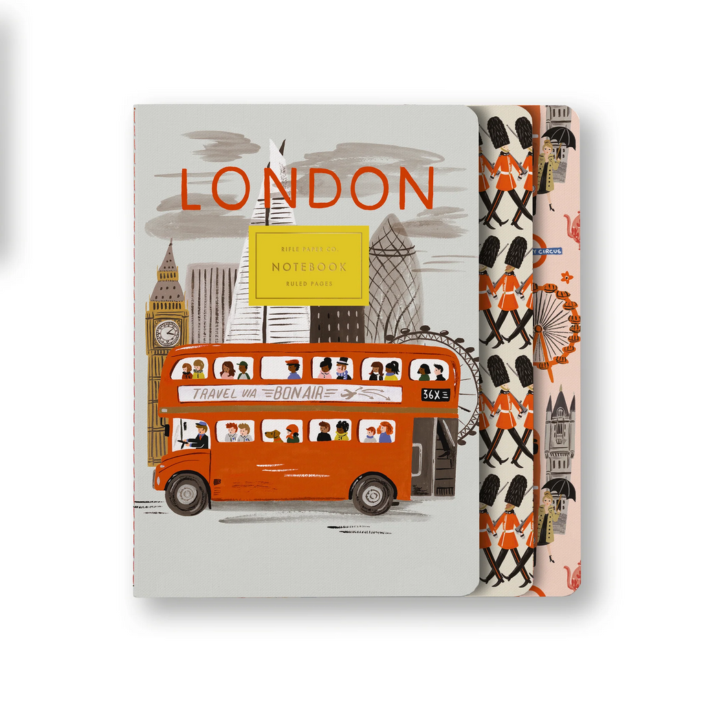 Rifle Paper Co - Assorted Set of 3 London Notebooks