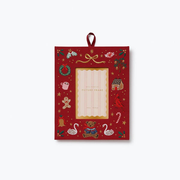Rifle Paper Co - Beary Christmas Embroidered Picture Frame