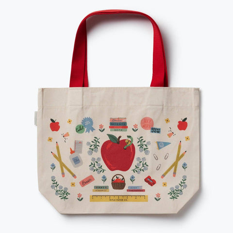 Rifle Paper Co - Schoolhouse East West Canvas Tote Bag