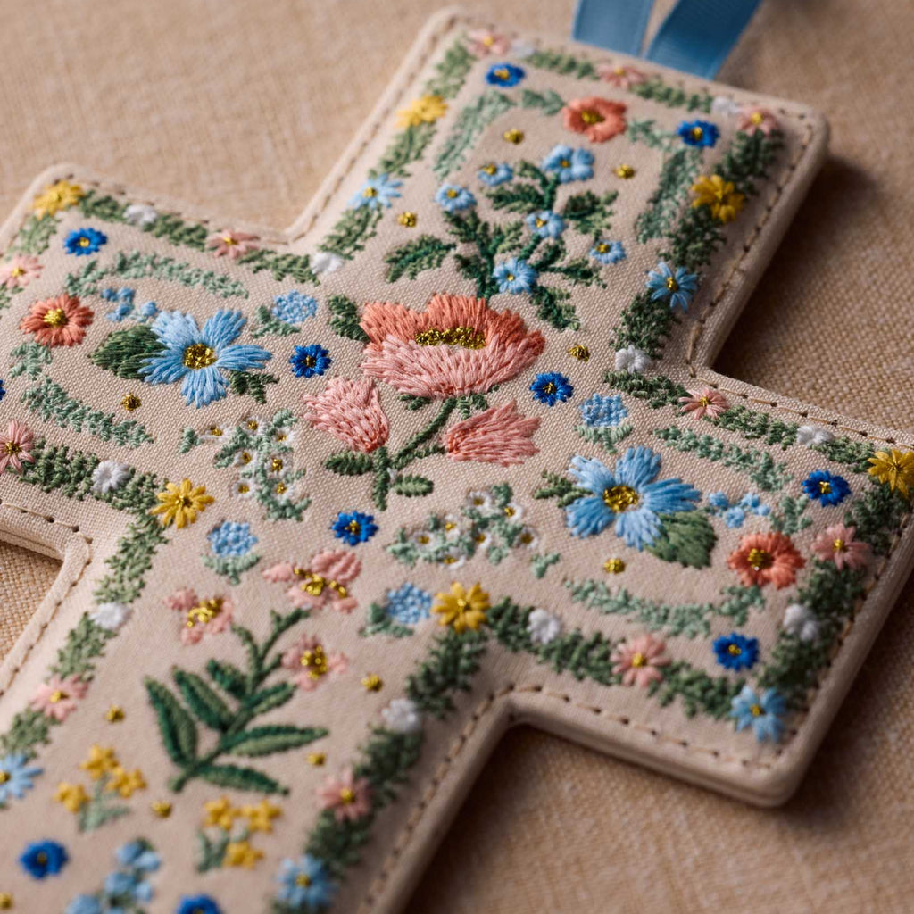Rifle Paper Co. - Rosette Embroidered Cross
