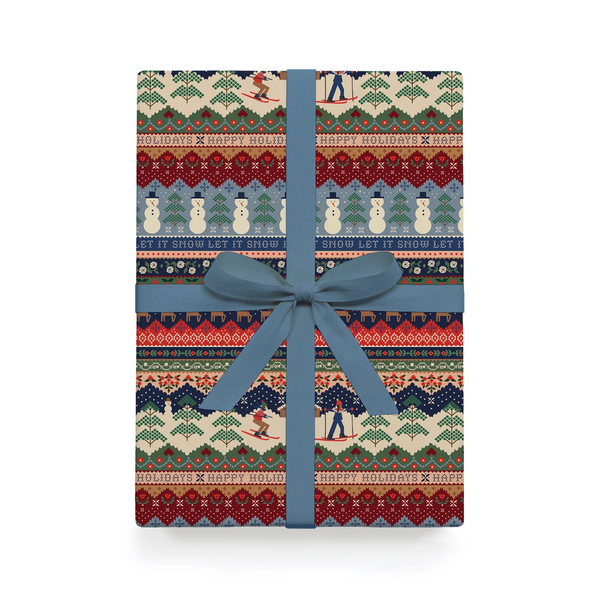 Rifle Paper Co. Ski Sweater Christmas Gift Wrap