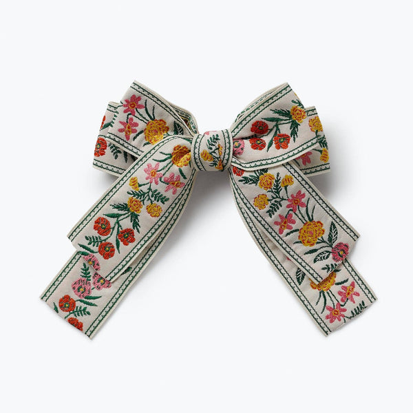 Rifle Paper Co - Garden Study Jacquard Ribbon Bow Clip