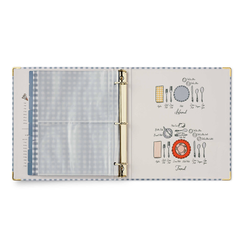 Open notebook with illustrated pages on a white background