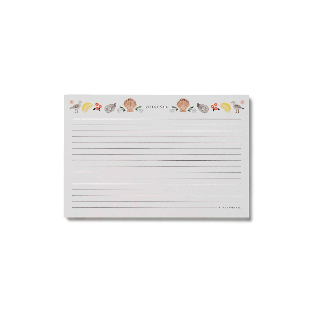 Notepad with illustrated border on a white background
